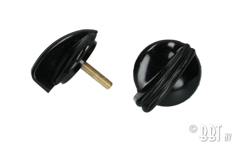 Light switch button bakelite black - pair
