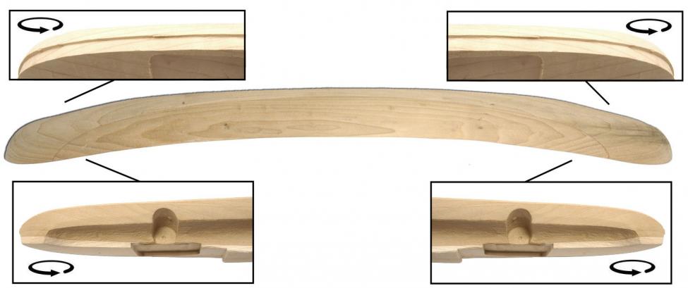 Belka drewniana nad przedni szyb 64-67 Cabrio